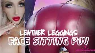 Leather Leggings Face Sitting POV