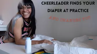 Cheerleader finds your diapers and changes you at practice!