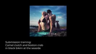 Submission training: Camel clutch and boston crab at the seaside