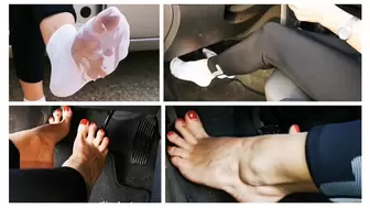 Oily ped socks driving and barefoot hard cranking