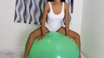 Sexy Camylle Rides Your HUGE GREEN Balloon