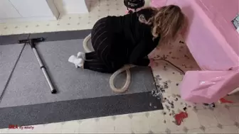 Mila - Vacuuming her roommate's puzzle