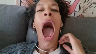 Huge mouth yawning