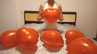 Red balloons hearts