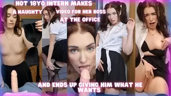 Slutty Intern Seduces Her Boss at The Office