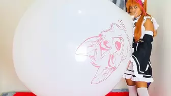 Sexy Anime Camylle Blows Blows up Your HUGE, White Balloon Accidental POP