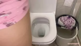 Morning pee in toilet 2