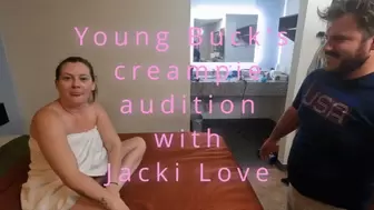 Young Buck, 24 year old, creampie audition with Jacki Love (1080p)
