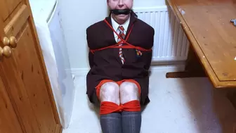 Bound and gagged in adult school uniform and kept in room 1-BBW domination,BBW bondage, male Bondage,man in bondage,man tied up,schoolboy,bound and gagged man,socks,gay bondage,rope bondage,amateur,