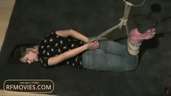 Leya is tied up and gets whipped on her bare feet (HD 720p MP4)
