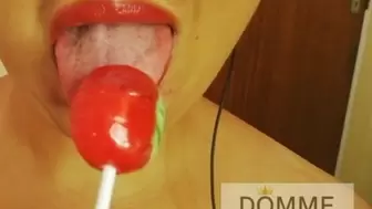 Domme Duchess - dark pink lollipop licker