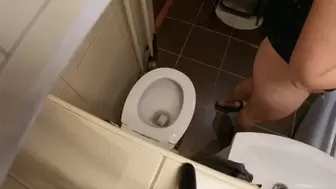 Sexy see through body and sitting backward on toilet - Custom