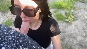 Blowjob and anal sex near the river in the woods with 18 year old teen!