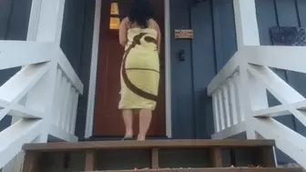 ENF in flipflops gets locked out and turned on by lost bet