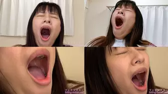 Hana Haruna - CLOSE-UP of Japanese cute girl YAWNING yawn-13