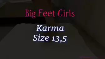 Karma size 13½ cum countdown with her footboy