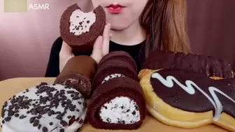 Asian Princess Yani ASMR Chocolate Feast Pt 4 HD Milk Chocolate and Cream rolls LOVERS Food Porn Fetish Chewing Licks Noisy Swallowing Close-Up No Talking tight Red Lips
