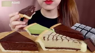 HD Asian Princess Yani ASMR Belly Fetish Chocolate Feast Pt 6 Milk Chocolate Pies LOVERS Food Porn Fetish Chewing Licks Noisy Swallowing Close-Up No Talking tight Red Lips