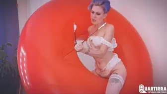 Q804 Stashia breaks your heart with popping huge red inflatable tube - 1080p