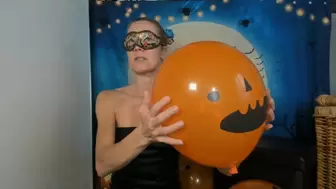 Halloween balloons popping