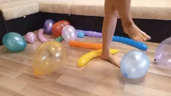 Balloons and feet