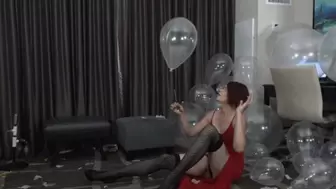 Amo Clears her Office of Unauthorized Balloons (MP4 - 1080p)