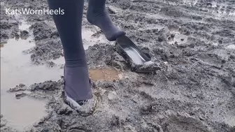 Getting my Designer Stuart Weitzman Heels Stuck in the Mud