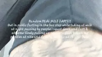 Random REAL MILF FARTS!! Out in public farting in the bus stop while taking at walk at night passing by people i squat down and fart & at home Slowly pulling up my night gown &down my panties at nite and farting bare assed in your face mov