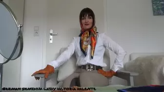 Satin scarfs fitting with white blouse and breeches - neck and headscarves