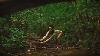 Quinn is naked at a creek in Slow Mo part 3 of 3