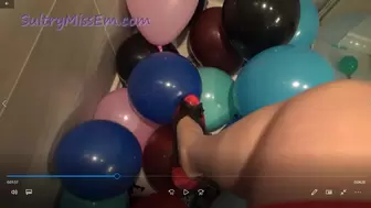 stomping popping balloons