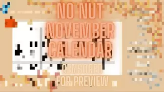 No Nut November Calendar 2022