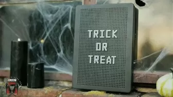 "trick or treat Pumping, chastity, Eating condoms"