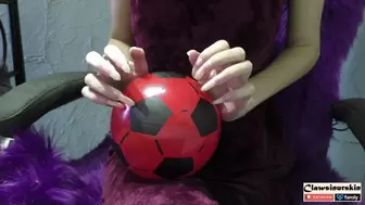 Nails In Action - new red 4 balls against my nails