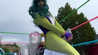 She Hulk Dominates Spidey Gwen