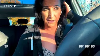 Kandy Makes Luna Moan and Cum Hard in her Car