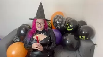 Witchy Balloon Pops with Candle