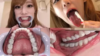 Yuzu - Watching Inside mouth of Japanese cute girl bite-206-1