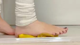 Barefoot crush bananas walkover Ashley