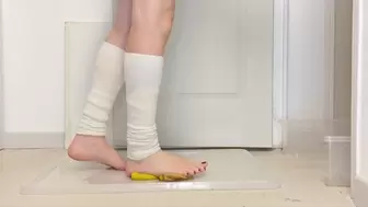 Barefoot crush bananas 2 Ashley
