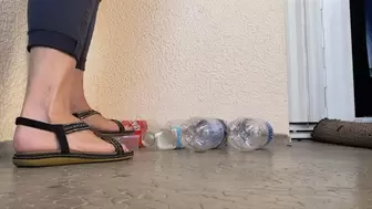 Sandals crush plastic bottles Jenny