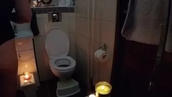 Orgasm after brownie on toilet