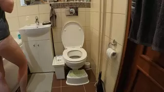 Constipation toilet visit-Lot of moaning and groaning