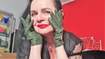 Srep-Mommy is Teasing you with Leather Gloves