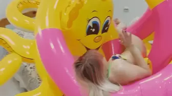 Alla approaches an inflatable octopus and an inflatable snake and they attack Alla and fuck her!!!