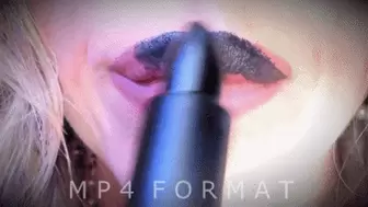Black Lipstick Lip Licking (HD) MP4