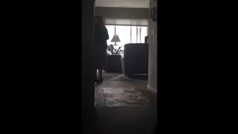 Watch Deb Come Home From Work & Tease Hubby With Some Dangling & a Shoe Job & Fucks Him Wearing Her Purple Dress & Black Fabric Abella Pumps