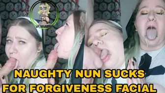 Naughty Nun Sucks For Forgiveness Facial