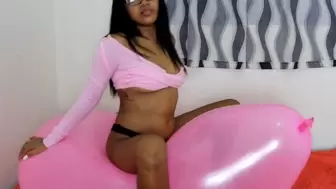 Sexy Secretary Stella Rides To Pop Your Big Pink Balloon