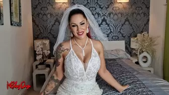 Getting A Creampie In My Wedding Dress In Front Of Hubby!